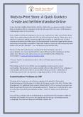 Web-to-Print Store: A Quick Guide to Create and Sell Merchandise Online PowerPoint PPT Presentation