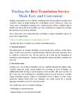 Finding the Best Translation Service Made Easy and Convenient PowerPoint PPT Presentation