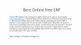 Best Online free ERP PowerPoint PPT Presentation