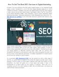 How To Get The Best SEO Services In Digital Marketing PowerPoint PPT Presentation