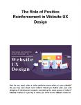 The Role of Positive Reinforcement in Website UX Design PowerPoint PPT Presentation