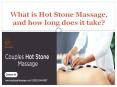 Couples Hot Stone Massage PowerPoint PPT Presentation