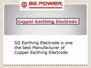 A Copper Earthing Electrode