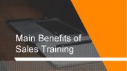 Main Benefits of Sales Training