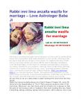 Rabbi inni lima anzalta wazifa for marriage - Love Astrologer Baba ji PowerPoint PPT Presentation