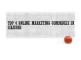 Top 4 Online Marketing Companies in Siliguri PowerPoint PPT Presentation