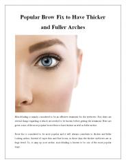 Popular Brow Fix to Have Thicker and Fuller Arches