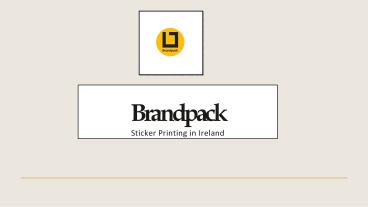 Sticker Printing Near Me - Brandpack