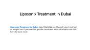 Liposonix Treatment in Dubai