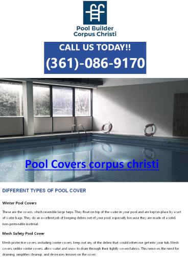 Pool Covers Corpus Christi