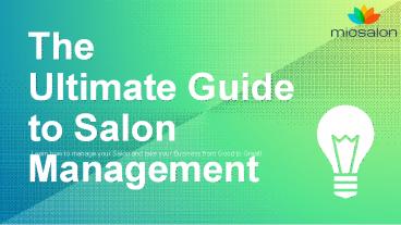 Salon Management Guide 2021: Complete Checklist for Salon Management - Miosalon