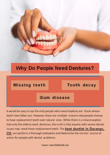 Why Do People Need Dentures?