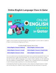 Online English Language Class In Qatar