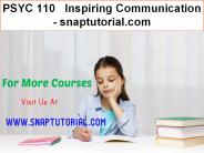 PSYC 110   Inspiring Communication - snaptutorial.com