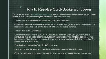 Quickbooks wont open (1)