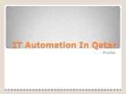 IT Automation In Qatar