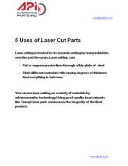 5 Uses of Laser Cut Parts