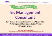Human Resource Consultant UAE