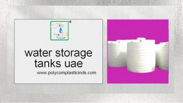 best plastic tank manufactures in uae