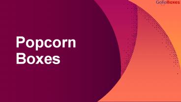 Popcorn Packaging wholesale with printing logo