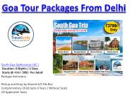 Goa Tour Packages from Delhi | Travel Surity