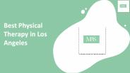 Best Physical Therapy in Los Angeles
