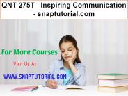 QNT 275T   Inspiring Communication - snaptutorial.com