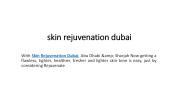 skin rejuvenation dubai