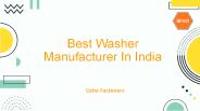 Best Washer Manufacturer In India - Usha Fasteners