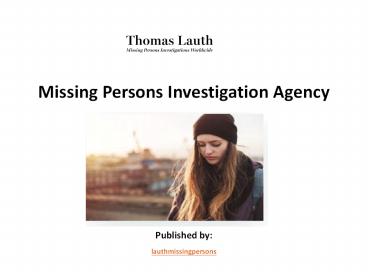 worldwide missing person investigators