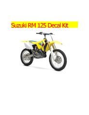 Suzuki RM 125 Decal Kit