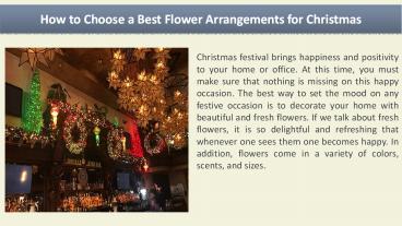 How to Choose a Best Flower Arrangements for Christmas