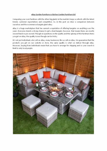 eBay Garden Furniture Vs Rattan Garden Furniture Ltd