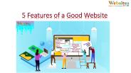 5 Features of a Good Website