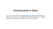 chemical peels in dubai