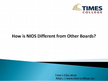 NIOS classes in Sharjah