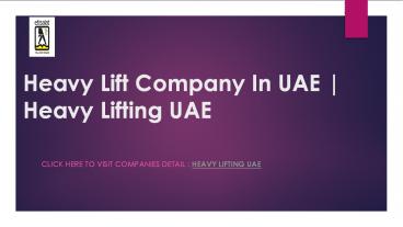 Heavy Lift Company In UAE | Heavy Lifting UAE (1)