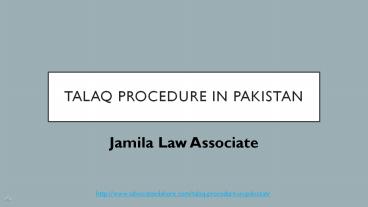 Seek Guide of Talaq Certificate in Pakistan By Lawyer