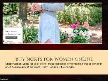 Buy Skirts For Women Online