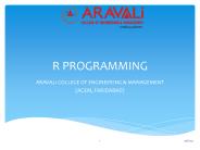 Basics of R programming (1)