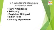 10 THINGS BEFORE ARRIVING IN RUSSIA FOR MBBS