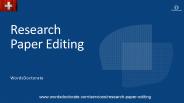 Research Paper Editing | Get Fast and Secure