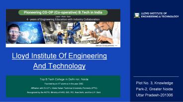 PPT – Top B.tech College in delhi ncr, Greater Noida - Lloyd Institute ...