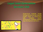 Legal Lead Generation Services USA