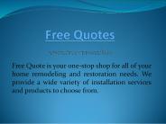 Free Quotes Offer Professional Home Remodelling Services