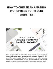 HOW TO CREATE AN AMAZING WORDPRESS PORTFOLIO WEBSITE?