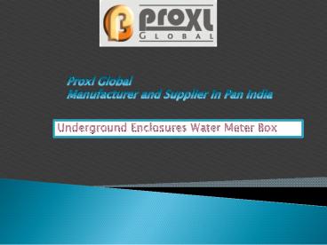 The Underground Enclosures Water Meter Box