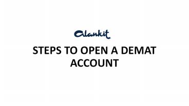 Steps to Open a Demat Account - Alankit