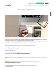 How To Calculate Net Income