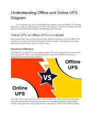 Understanding Online and Offline UPS Diagram